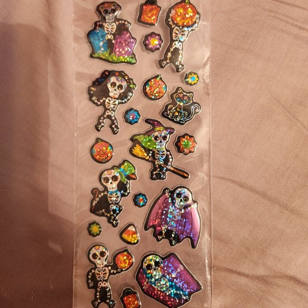 HALLOWEEN Stickers Lot Puffy, Googly Eye, Glitter - Picture 3 of 6